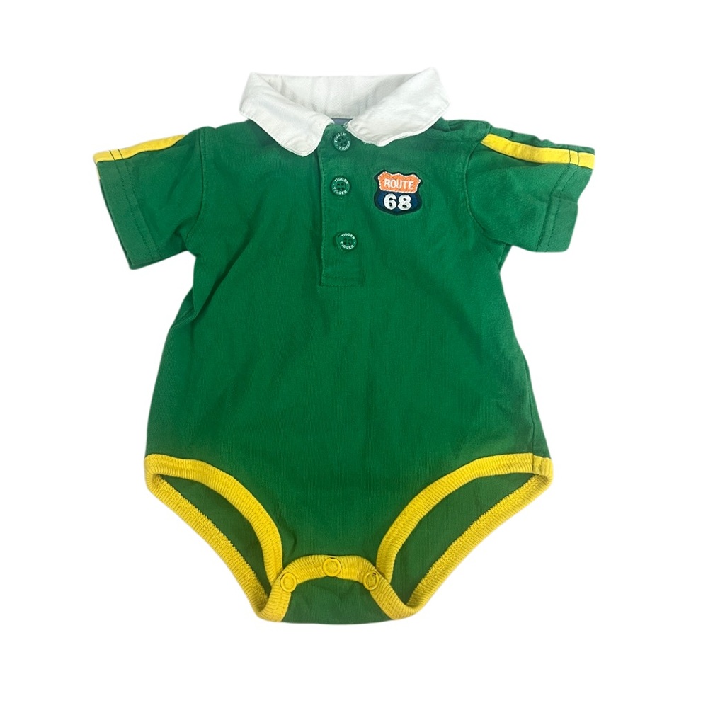Disney Baby Green and Yellow Route 66 Onesie